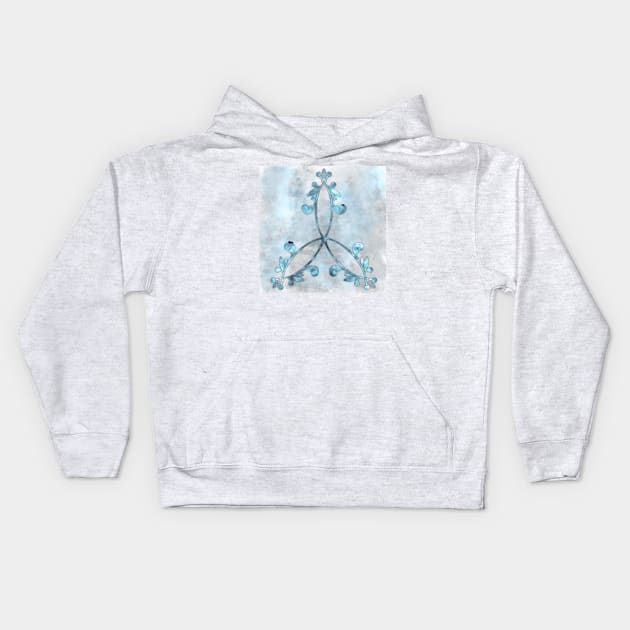 Celtic Trinity Knot in blue Kids Hoodie by Kcinnik